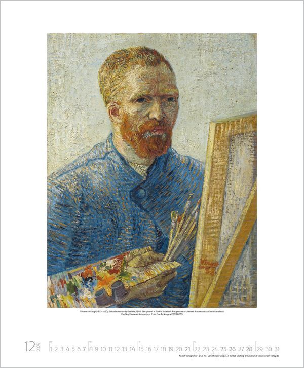 Bild: 9783731875765 | Vincent van Gogh 2025 | Korsch Verlag | Kalender | Spiralbindung