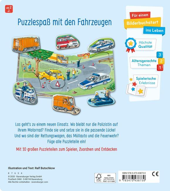 Bild: 9783473438730 | Mein großes Puzzle-Spielbuch: Fahrzeuge im Einsatz | Ralf Butschkow