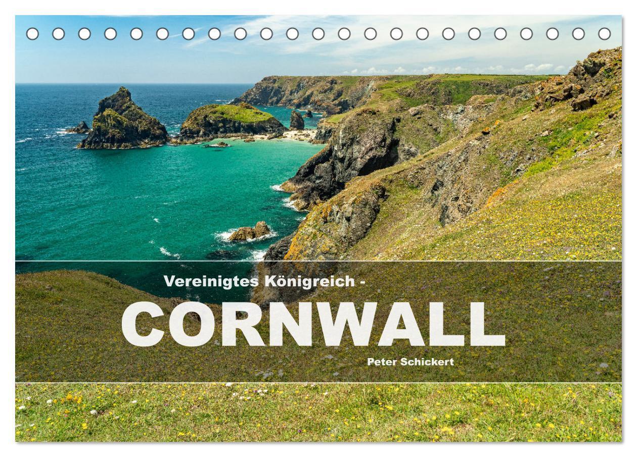 Cover: 9783383767524 | Vereinigtes Königreich - Cornwall (Tischkalender 2025 DIN A5 quer),...