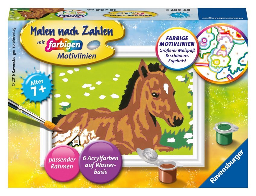 Cover: 4005556296873 | Ravensburger Malen nach Zahlen 29687 - Kleines Fohlen - Kinder ab 7...