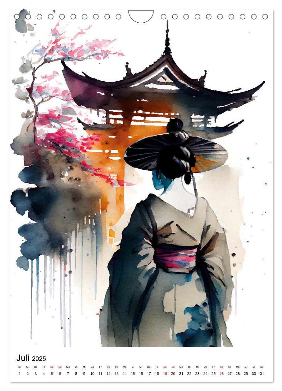 Bild: 9783435885862 | Geisha Aquarelle - Japanische Kulturdamen, Landschaft und Sakura...