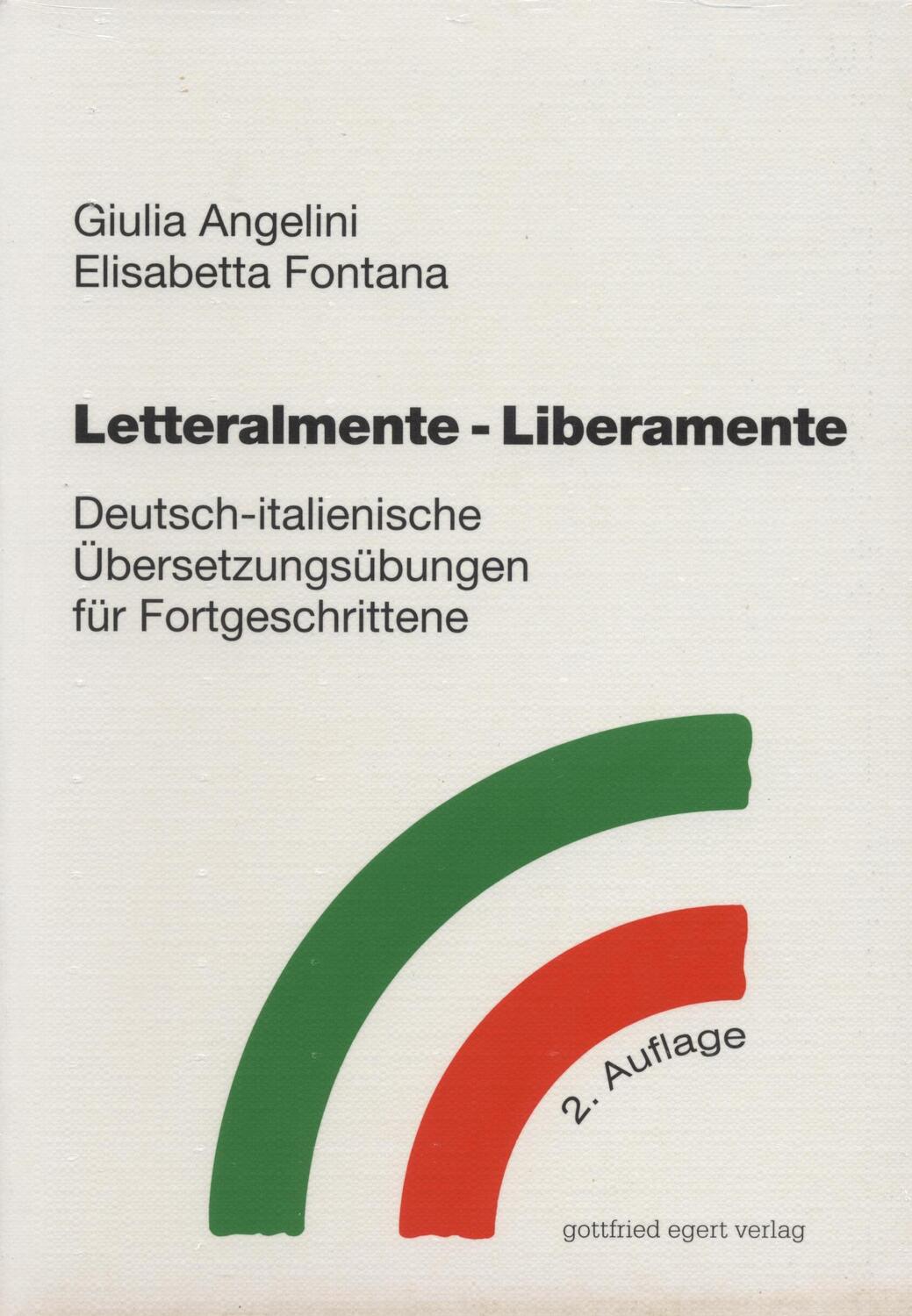 Cover: 9783926972910 | Letteralmente - Liberamente | Giulia Angelini (u. a.) | Taschenbuch