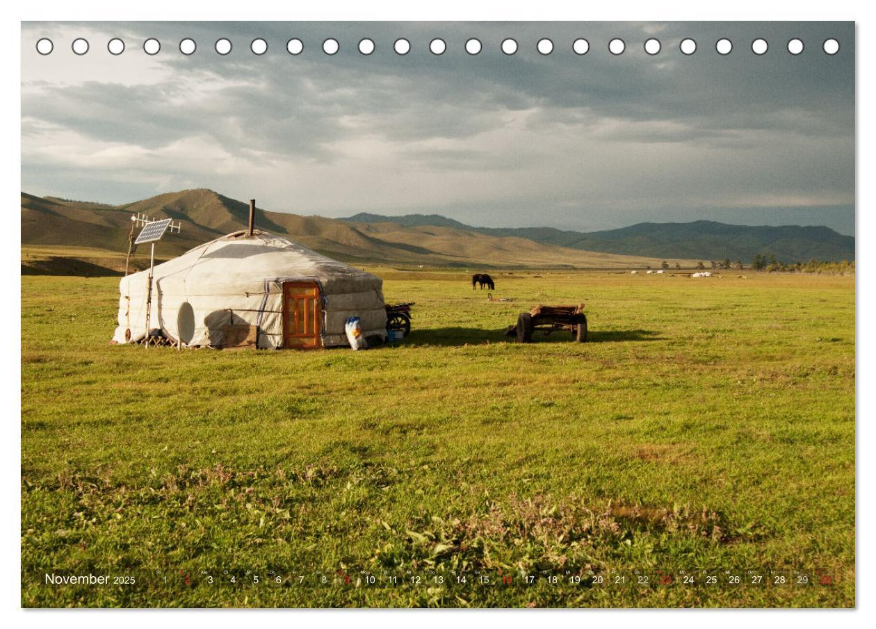 Bild: 9783435570430 | Mongolei - weites Land (Tischkalender 2025 DIN A5 quer), CALVENDO...