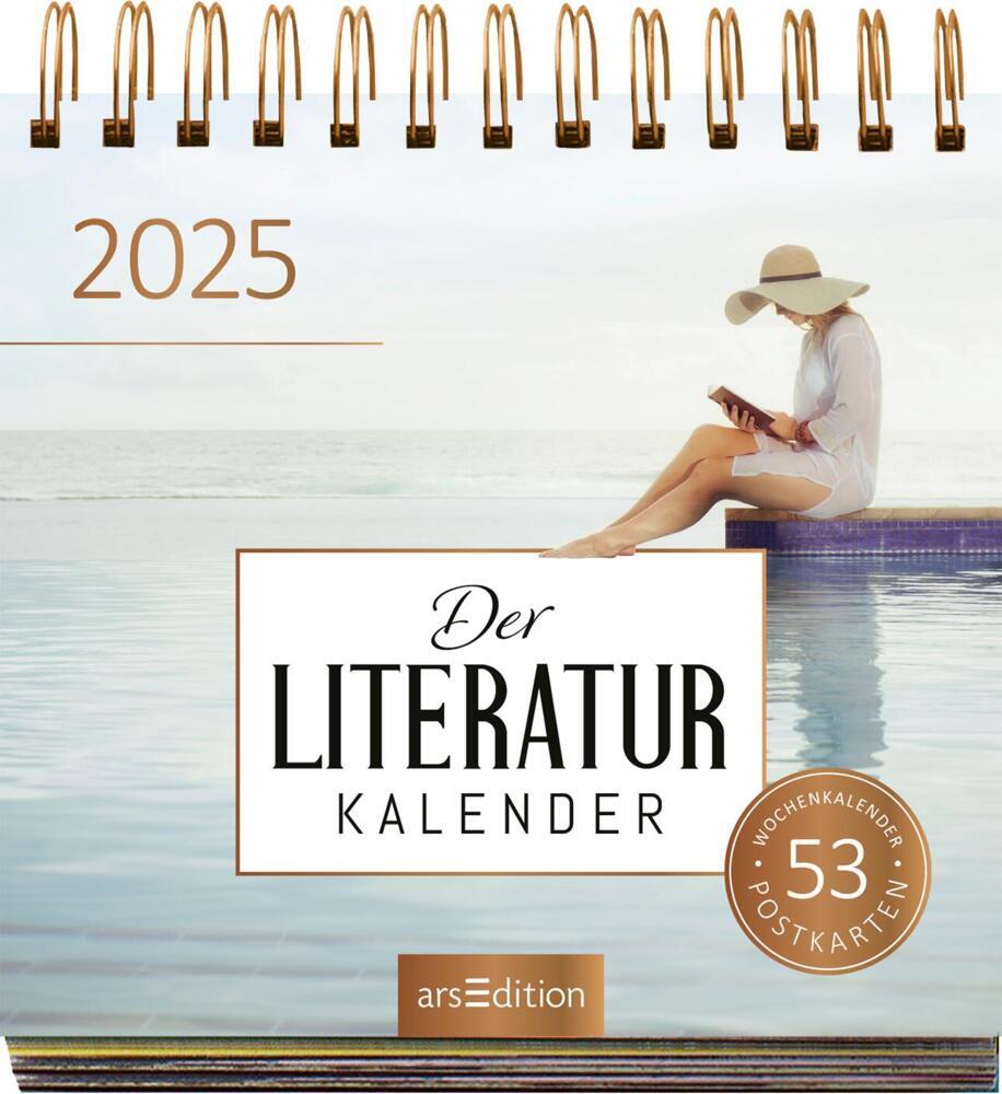 Bild: 4014489132875 | Postkartenkalender Der Literaturkalender 2025 | Kalender | 108 S.