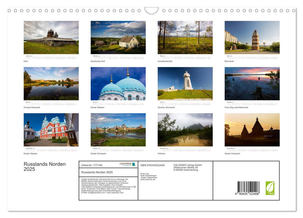 Bild: 9783435522408 | Russlands Norden 2025 (Wandkalender 2025 DIN A3 quer), CALVENDO...