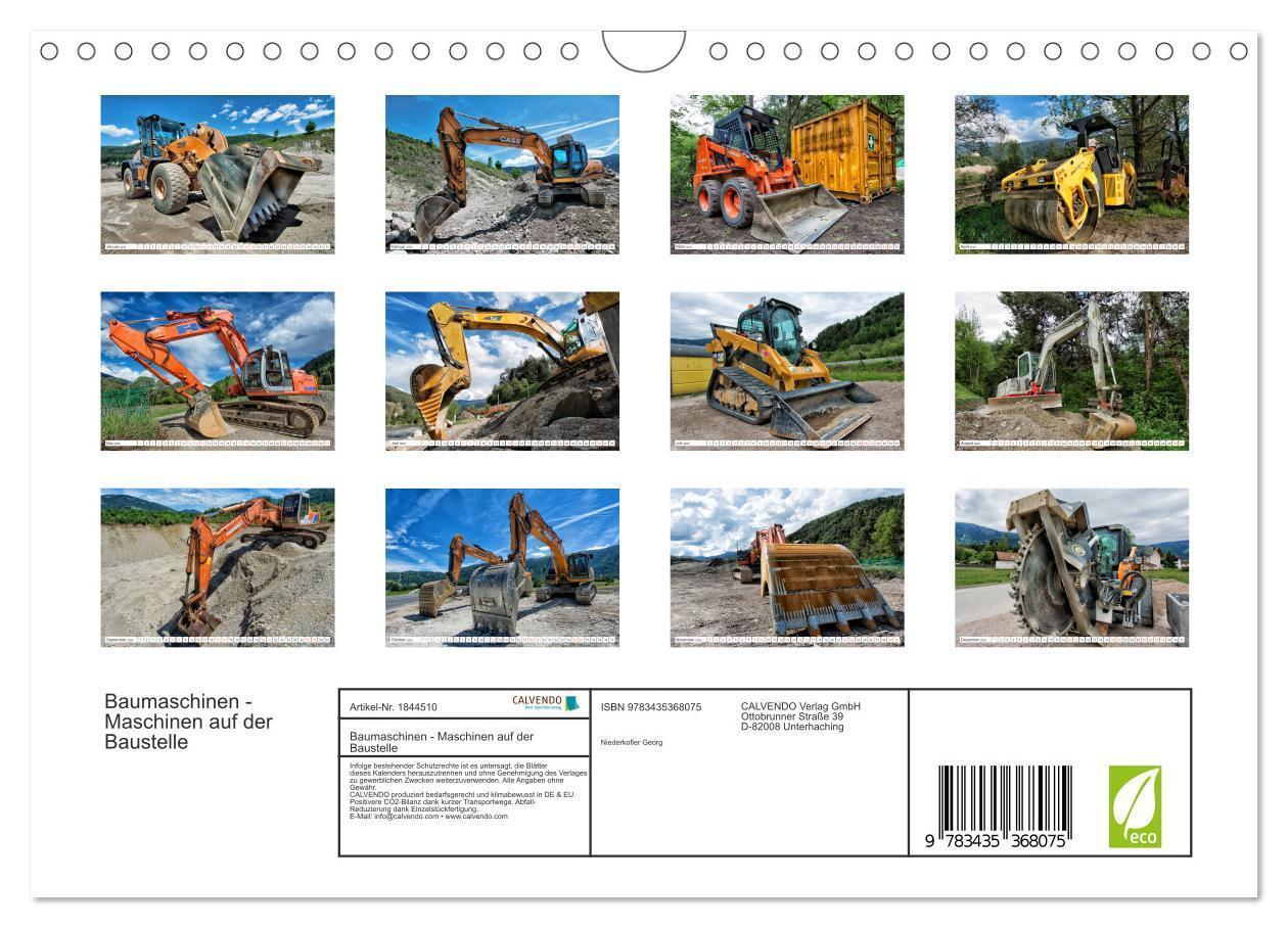 Bild: 9783435368075 | Baumaschinen - Maschinen auf der Baustelle (Wandkalender 2025 DIN...