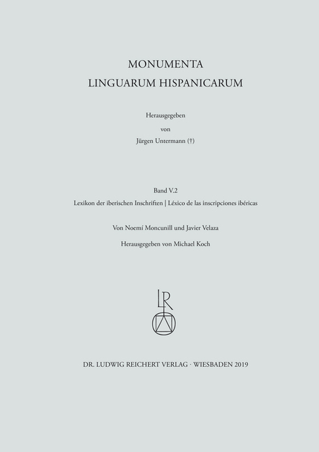 Cover: 9783954902910 | Lexikon der iberischen Inschriften Léxico de las inscripciones...