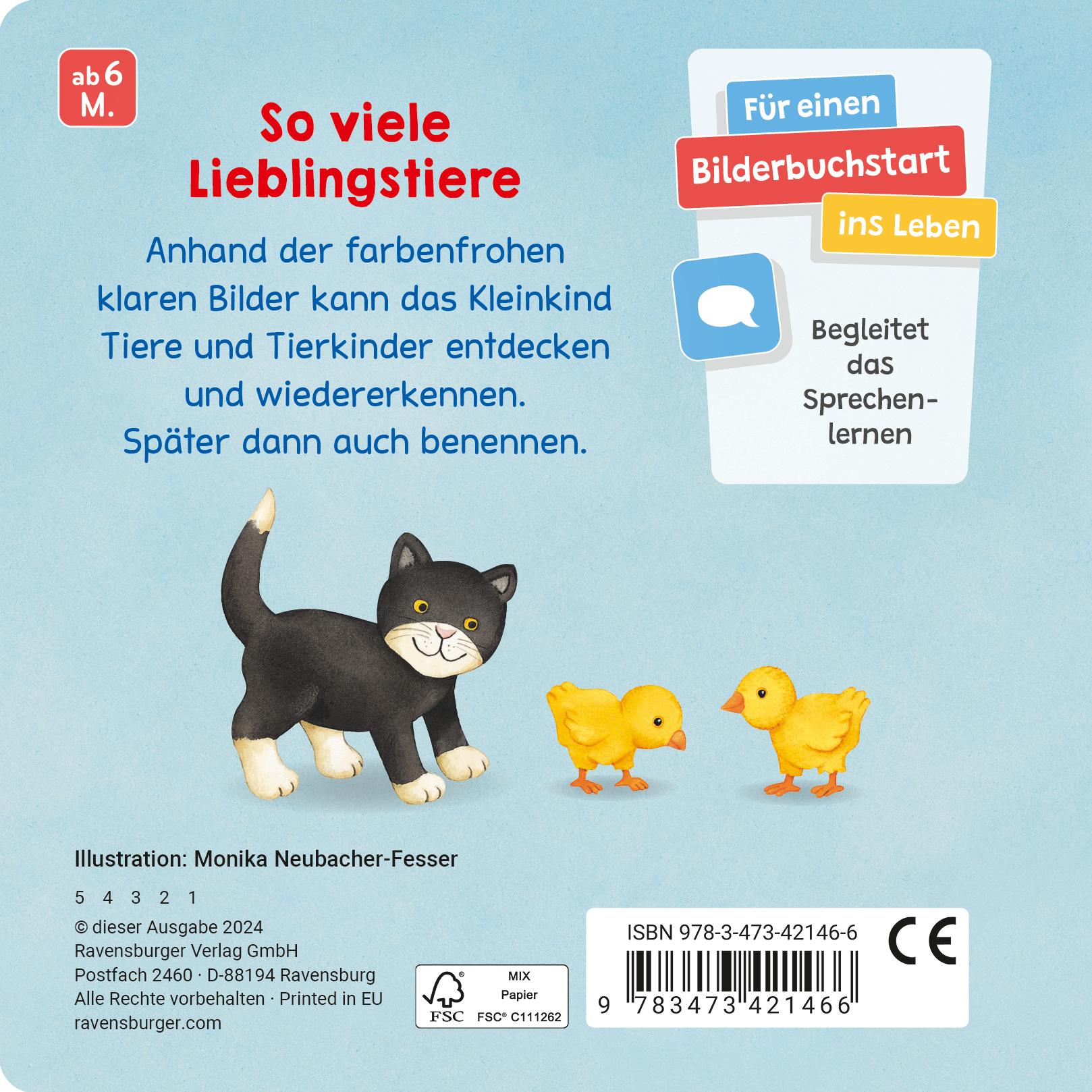 Rückseite: 9783473421466 | Meine allerersten Tiere | Monika Neubacher-Fesser | Buch | 18 S.