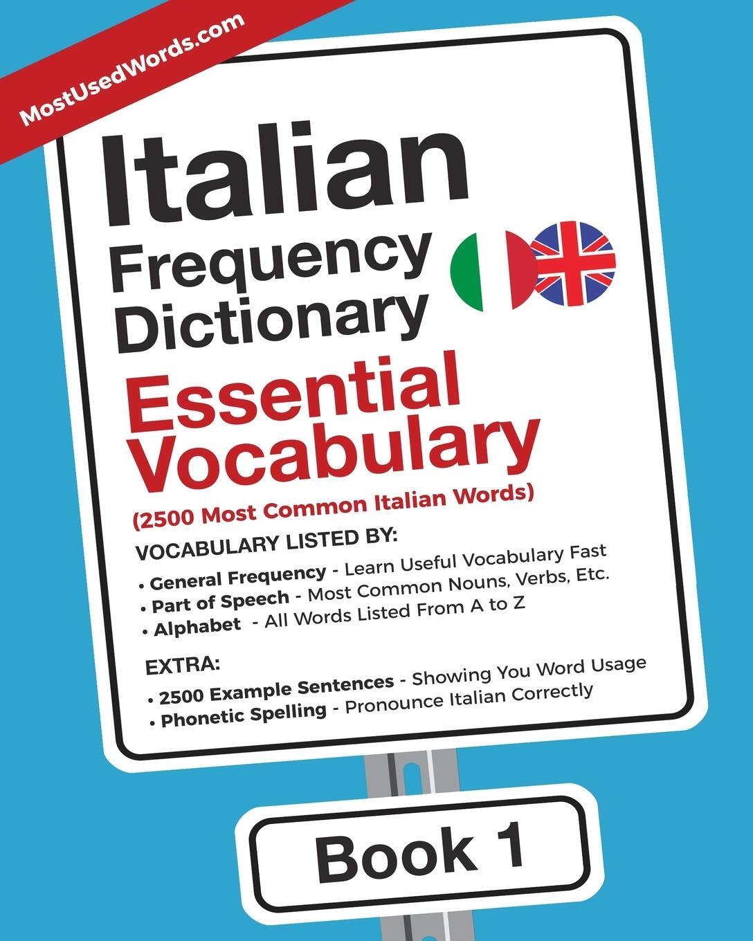 Cover: 9789492637000 | Italian Frequency Dictionary - Essential Vocabulary | Mostusedwords