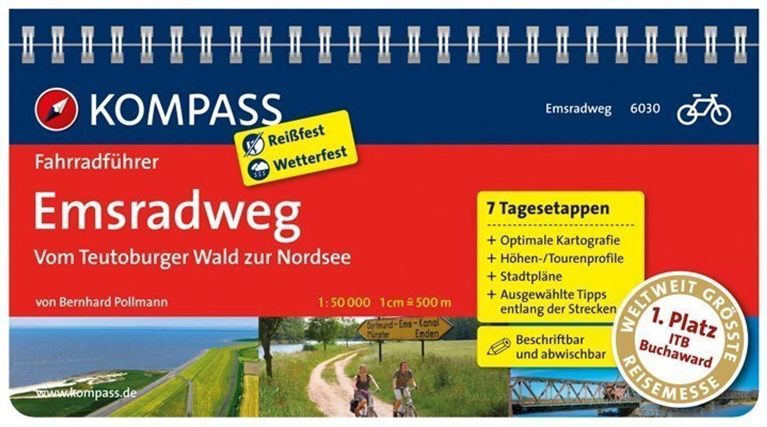 Cover: 9783850267557 | KOMPASS Fahrradführer Emsradweg, Vom Teutoburger Wald zur Nordsee