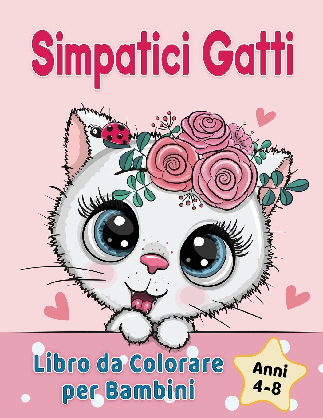 Cover: 9781955421096 | Simpatici Gatti Libro da Colorare per Bambini dai 4-8 anni | Press