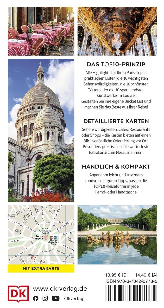 Rückseite: 9783734207785 | TOP10 Reiseführer Paris | DK Verlag - Reise | Taschenbuch | 192 S.