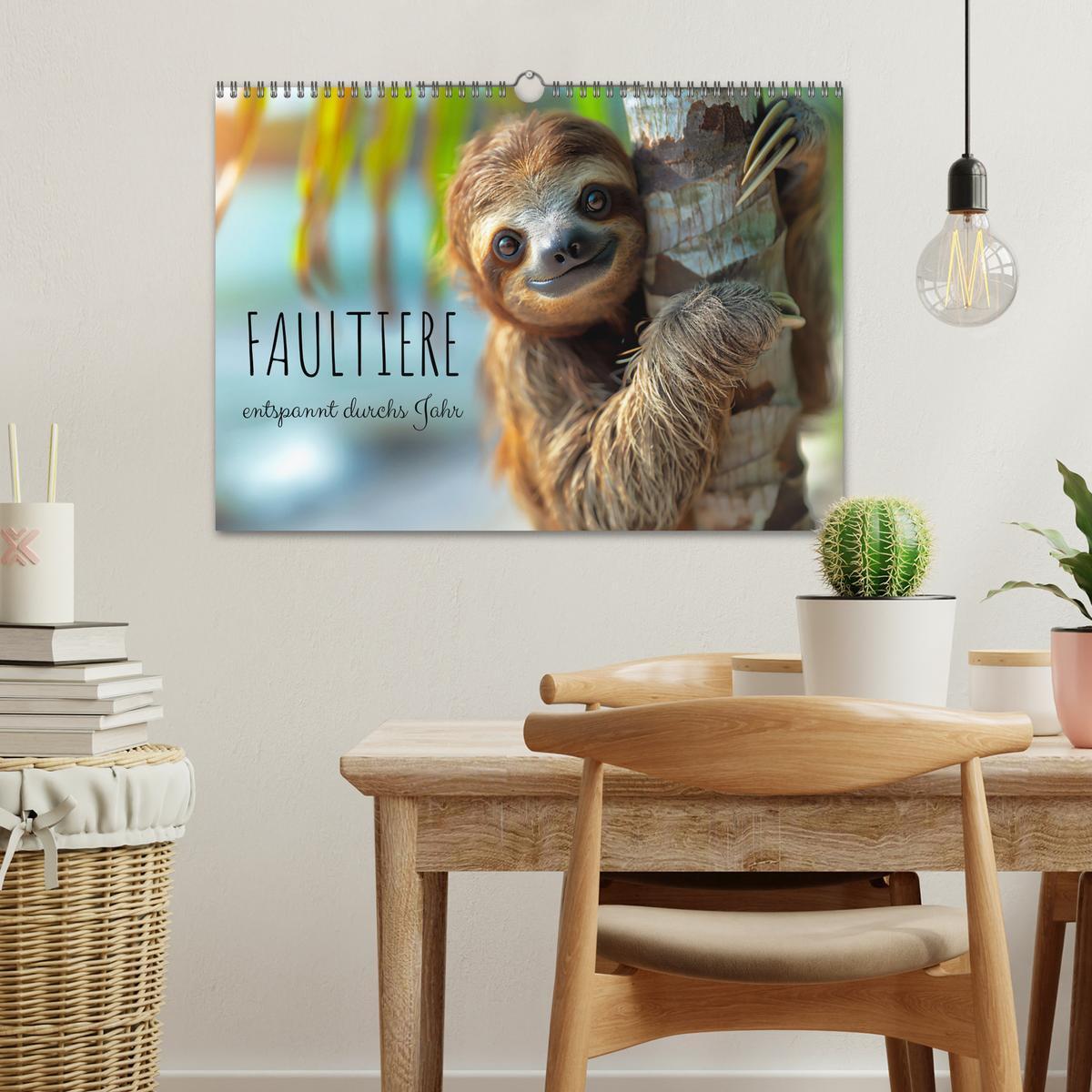 Bild: 9783457153659 | Faultiere - entspannt durchs Jahr (Wandkalender 2025 DIN A3 quer),...