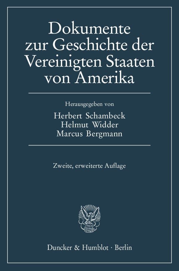 Cover: 9783428120857 | Dokumente zur Geschichte der Vereinigten Staaten von Amerika. | Buch