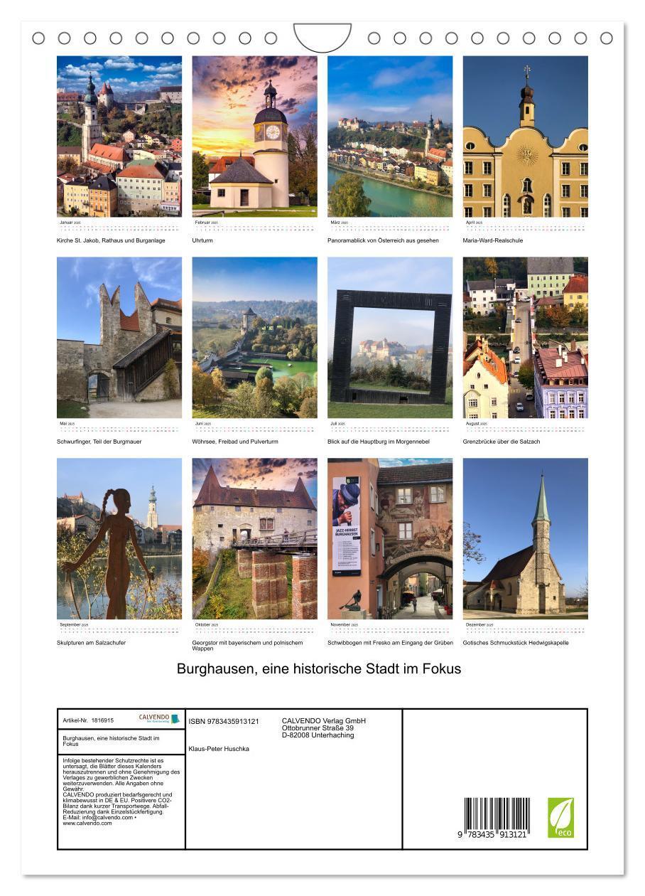 Bild: 9783435913121 | Burghausen, eine historische Stadt im Fokus (Wandkalender 2025 DIN...