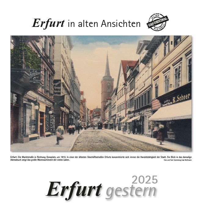 Cover: 9783961666003 | Erfurt gestern 2025 | Erfurt in alten Ansichten | Kalender | 13 S.