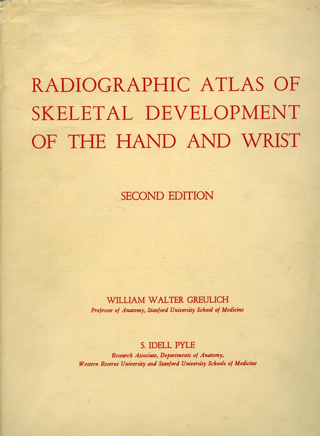Cover: 9780804703987 | Radiographic Atlas of Skeletal Development of the Hand and Wrist