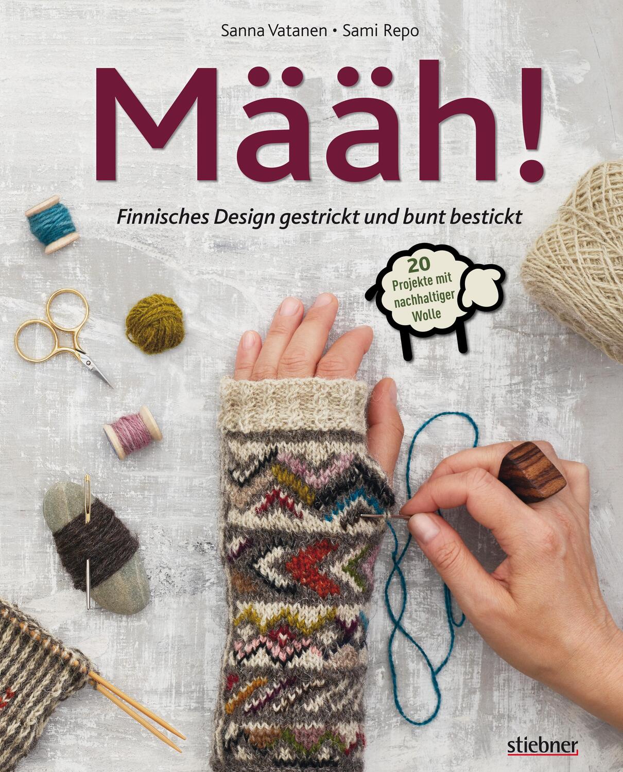 Cover: 9783830720782 | Määh! | Finnisches Design gestrickt und bunt bestickt | Sanna Vatanen