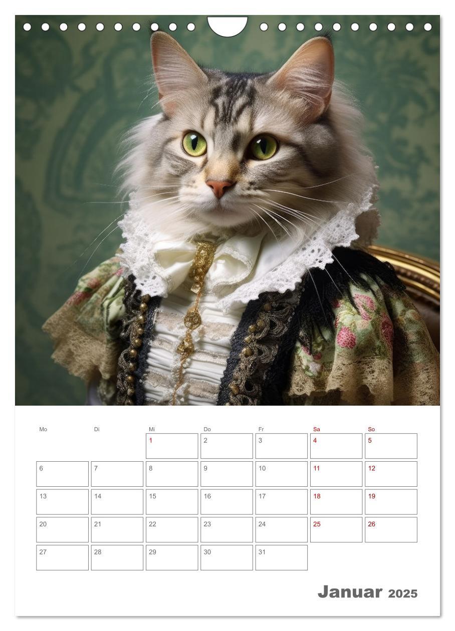 Bild: 9783435868148 | Royale Katzen Portraits (Wandkalender 2025 DIN A4 hoch), CALVENDO...