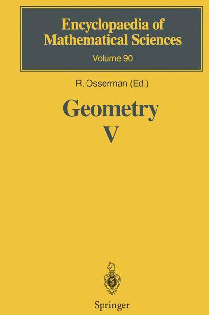 Cover: 9783642082252 | Geometry V | Minimal Surfaces | Robert Osserman | Taschenbuch | 2010
