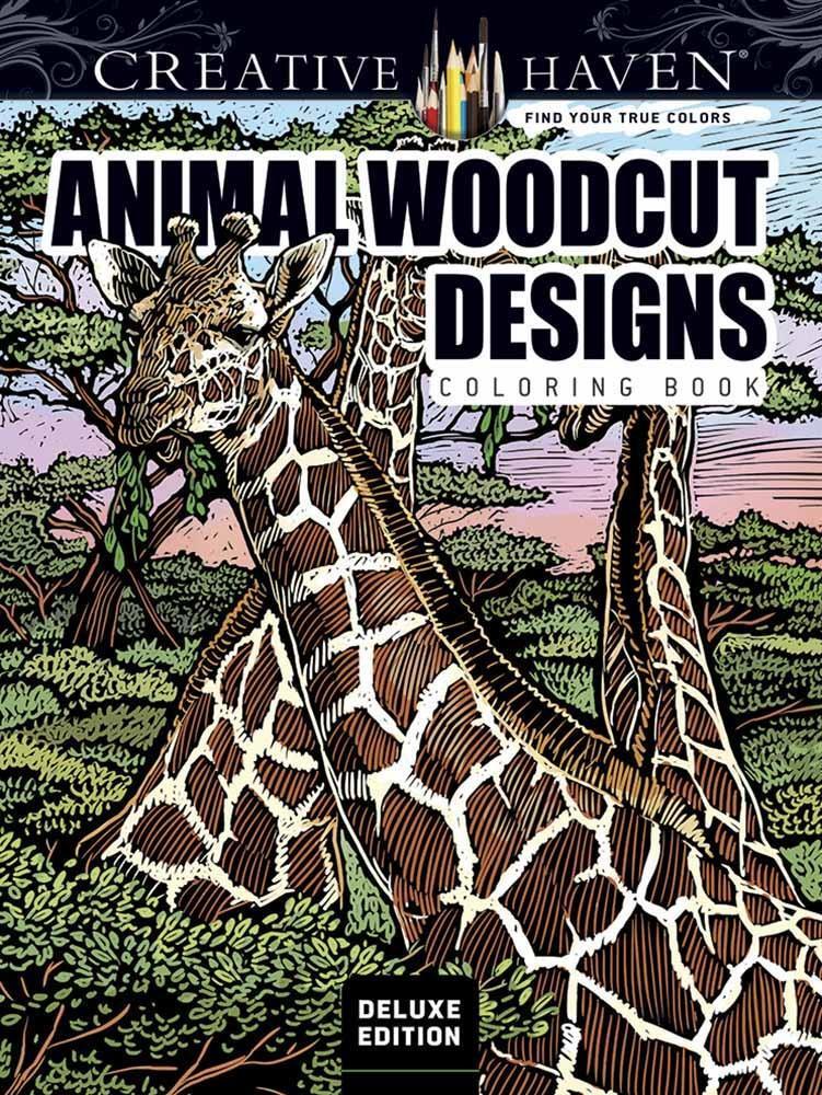 Cover: 9780486809977 | Creative Haven Deluxe Edition Animal Woodcut Designs Coloring Book