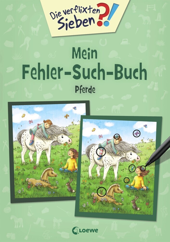 Cover: 9783743203419 | Die verflixten Sieben - Mein Fehler-Such-Buch - Pferde | Taschenbuch