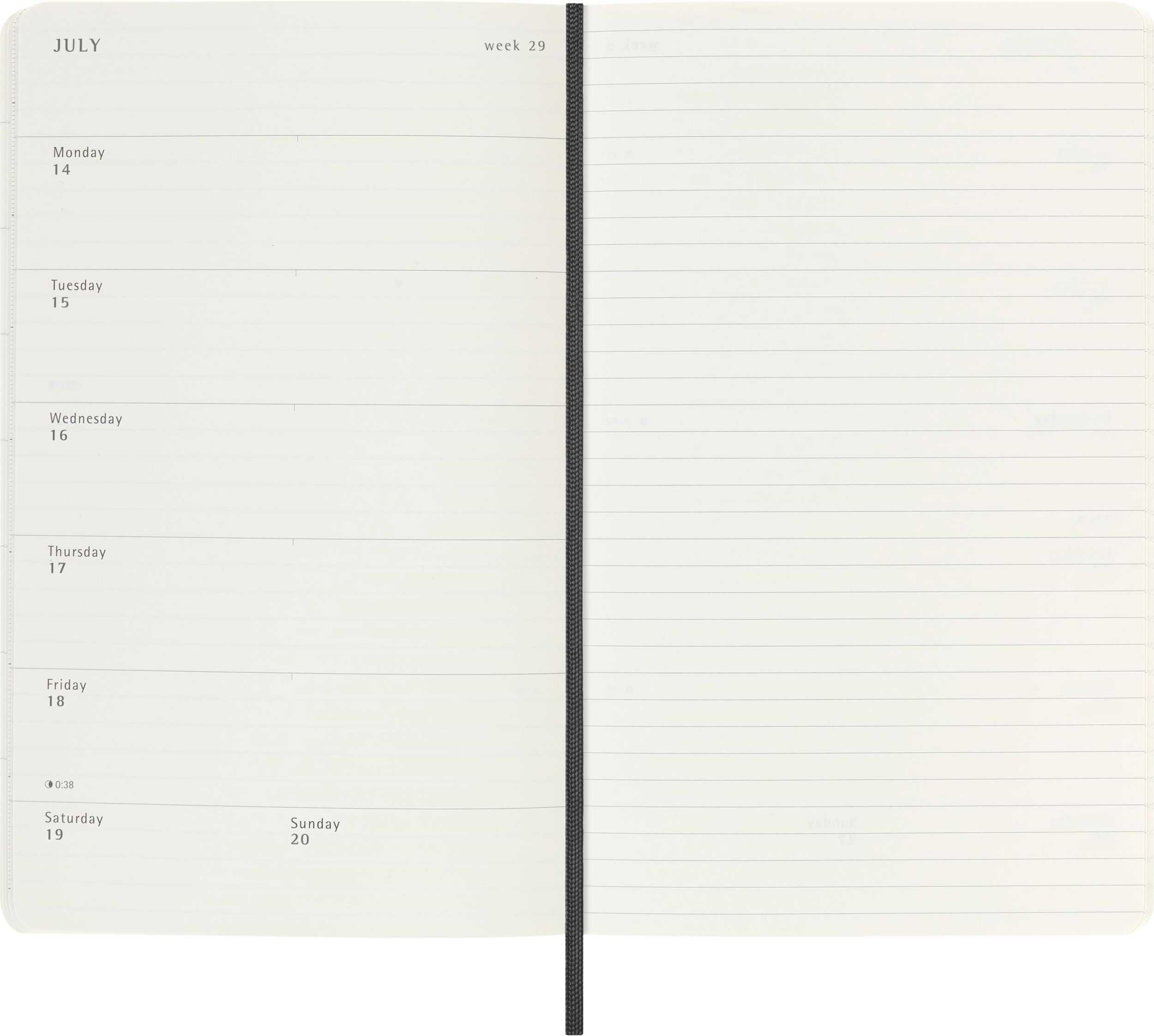 Bild: 8056999275426 | Moleskine 18 Monate Wochenkalender 2025/2026, L/A5, 1 Wo = 1 Seite,...