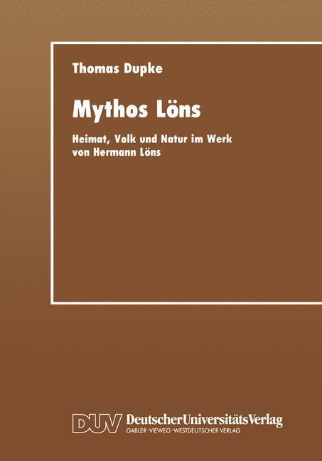 Cover: 9783824441402 | Mythos Löns | Heimat, Volk und Natur im Werk von Hermann Löns | Dupke