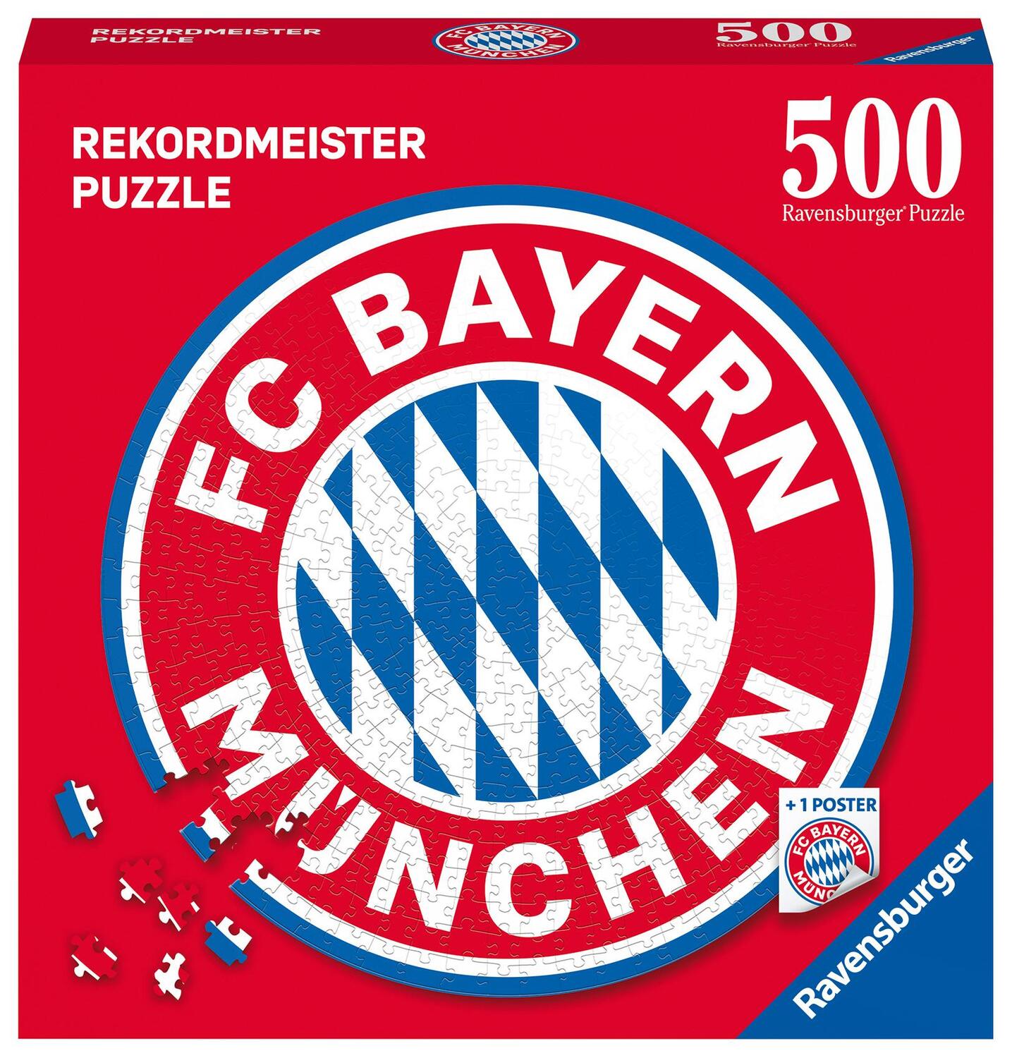 Cover: 4005556174522 | Ravensburger Puzzle 17452 - FC Bayern Logo - 500 Teile FC Bayern...