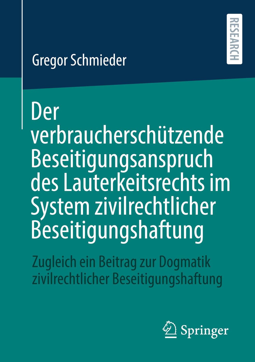 Cover: 9783658384579 | Der verbraucherschützende Beseitigungsanspruch des...