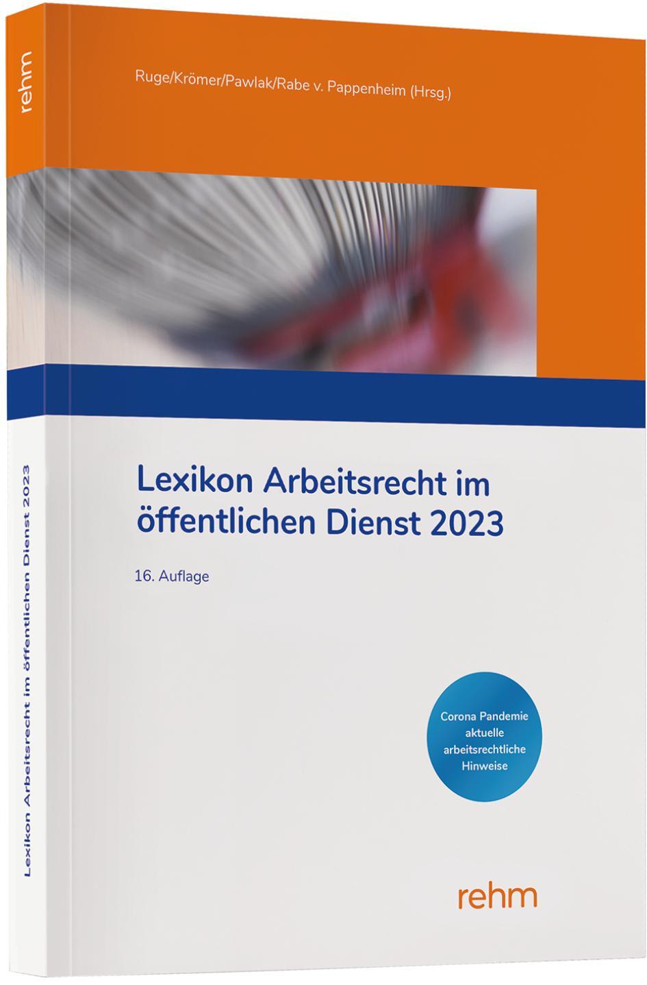 Cover: 9783807328409 | Lexikon Arbeitsrecht im öffentlichen Dienst 2023 | Krömer (u. a.)