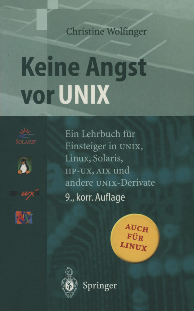 Cover: 9783540671534 | Keine Angst vor UNIX | Christine Wolfinger | Taschenbuch | Deutsch