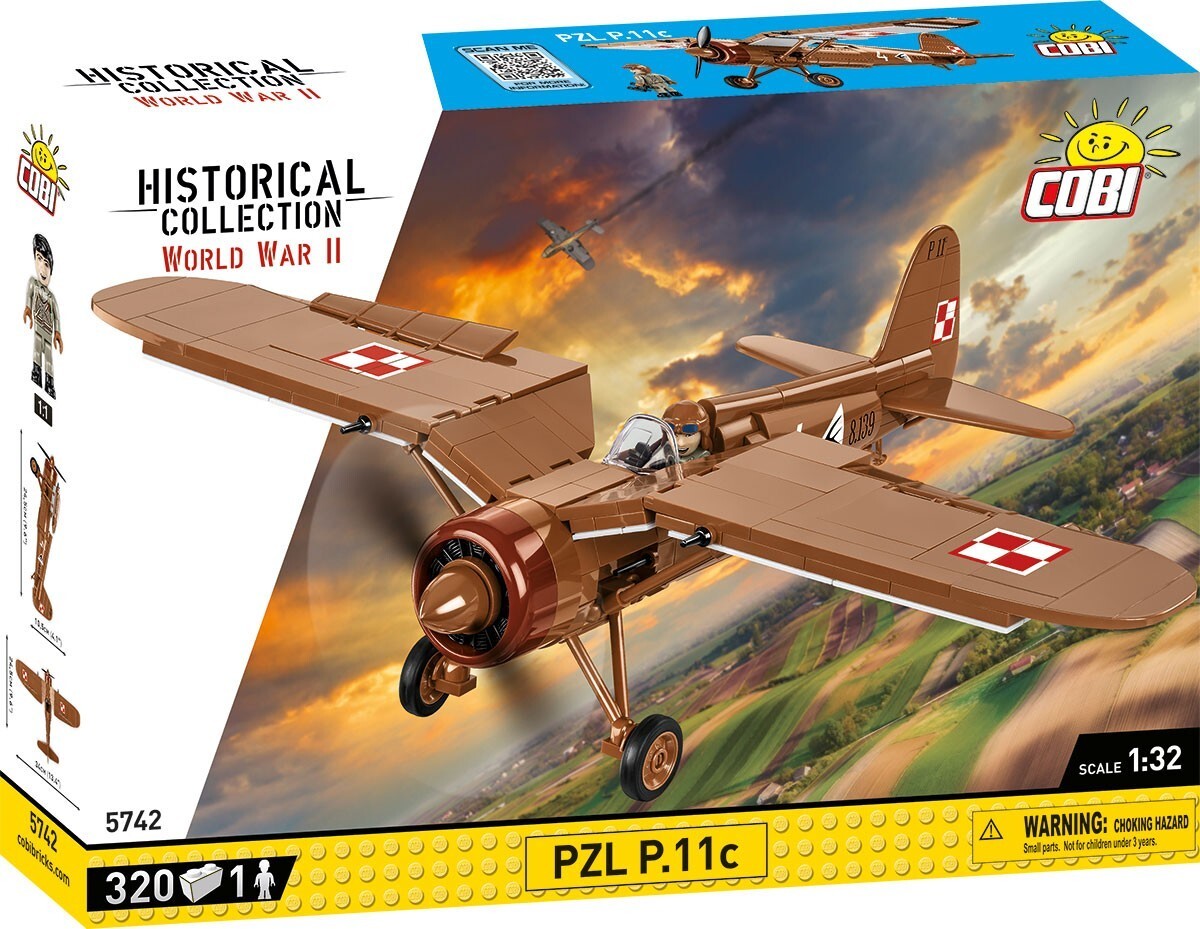 Cover: 5902251057428 | COBI Historical Collection 5742 - PZL P.11c Flugzeug WWII, 320...