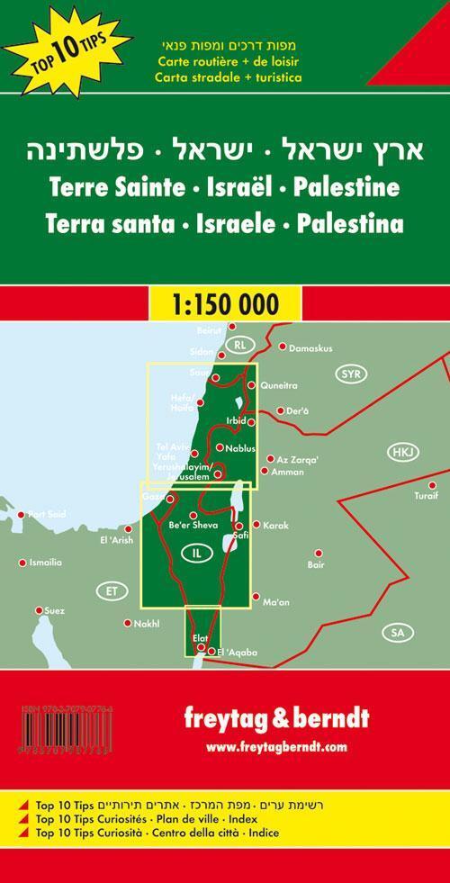 Rückseite: 9783707907766 | Heiliges Land - Israel - Palästina, Top 10 Tips, Autokarte 1:150.000