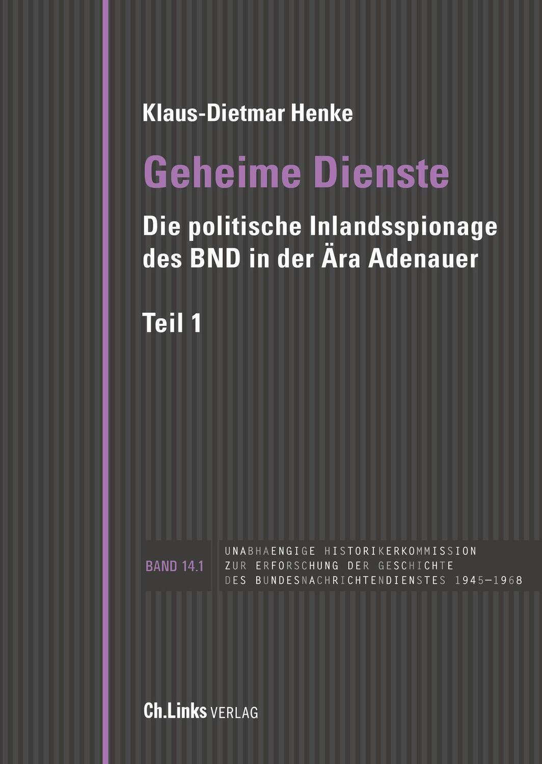 Cover: 9783962891572 | Geheime Dienste | Klaus-Dietmar Henke | Buch | Deutsch | 2022