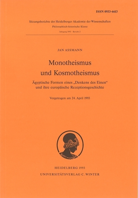 Cover: 9783825300265 | Monotheismus und Kosmotheismus | Jan Assmann | Taschenbuch