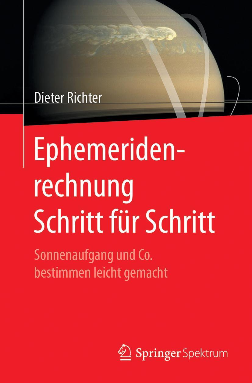 Cover: 9783662547151 | Ephemeridenrechnung Schritt für Schritt | Dieter Richter | Taschenbuch