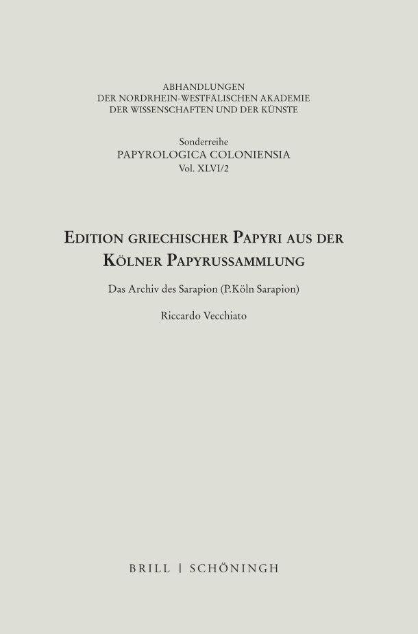 Cover: 9783506793737 | Edition griechischer Papyri aus der Kölner Papyrussammlung | Buch