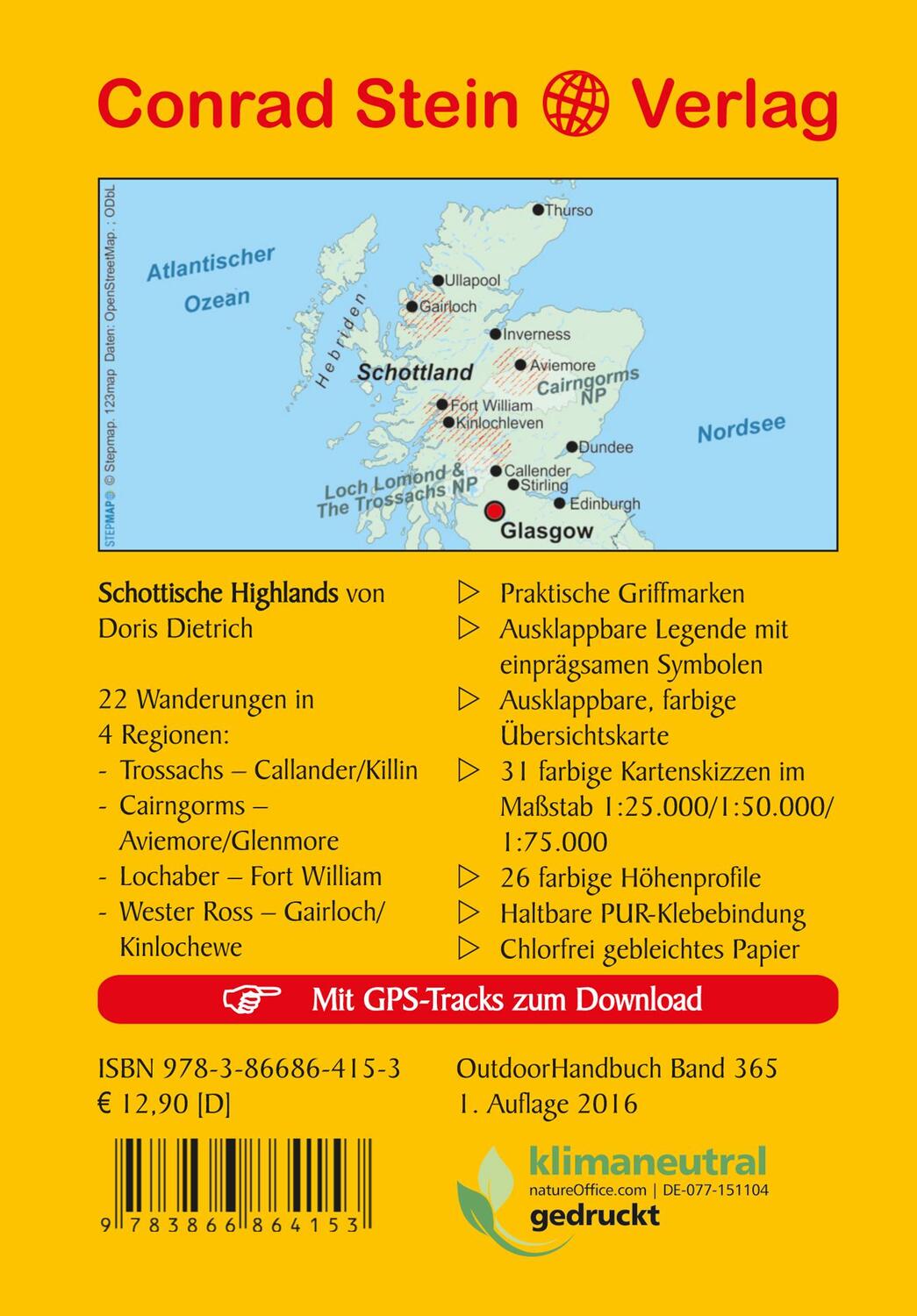 Rückseite: 9783866864153 | 22 Wanderungen Schottische Highlands | Doris Dietrich | Taschenbuch