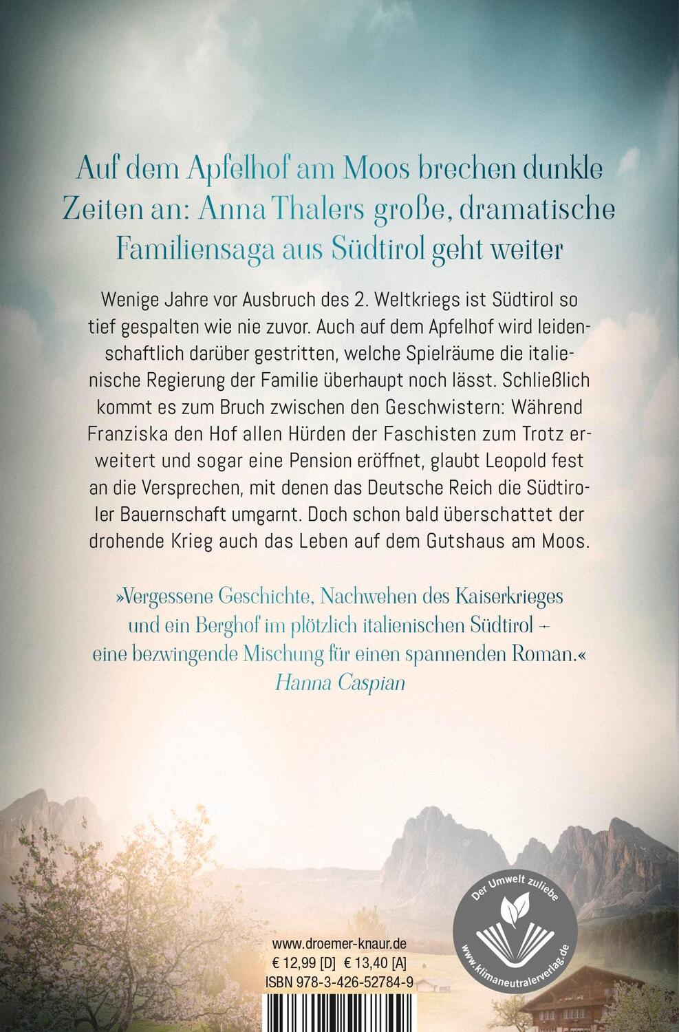 Rückseite: 9783426527849 | Der Duft von Erde nach dem Regen | Roman | Anna Thaler | Taschenbuch