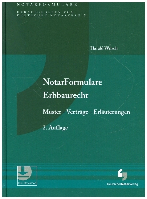 Cover: 9783956461682 | NotarFormulare Erbbaurecht | Harald Wilsch | Buch | Deutsch | 2020