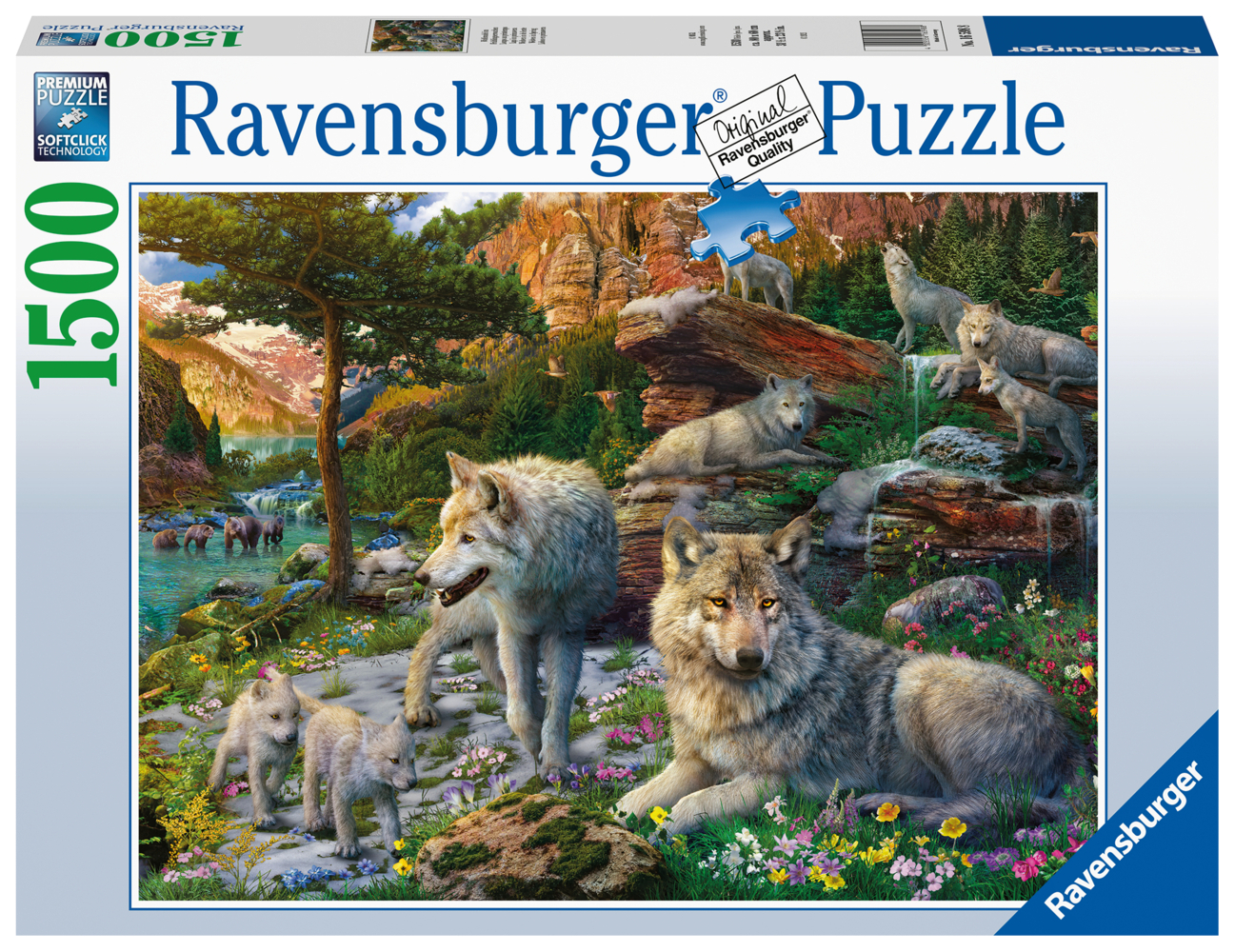Cover: 4005556165988 | Ravensburger Puzzle 16598 - Wolfsrudel im Frühlingserwachen - 1500...