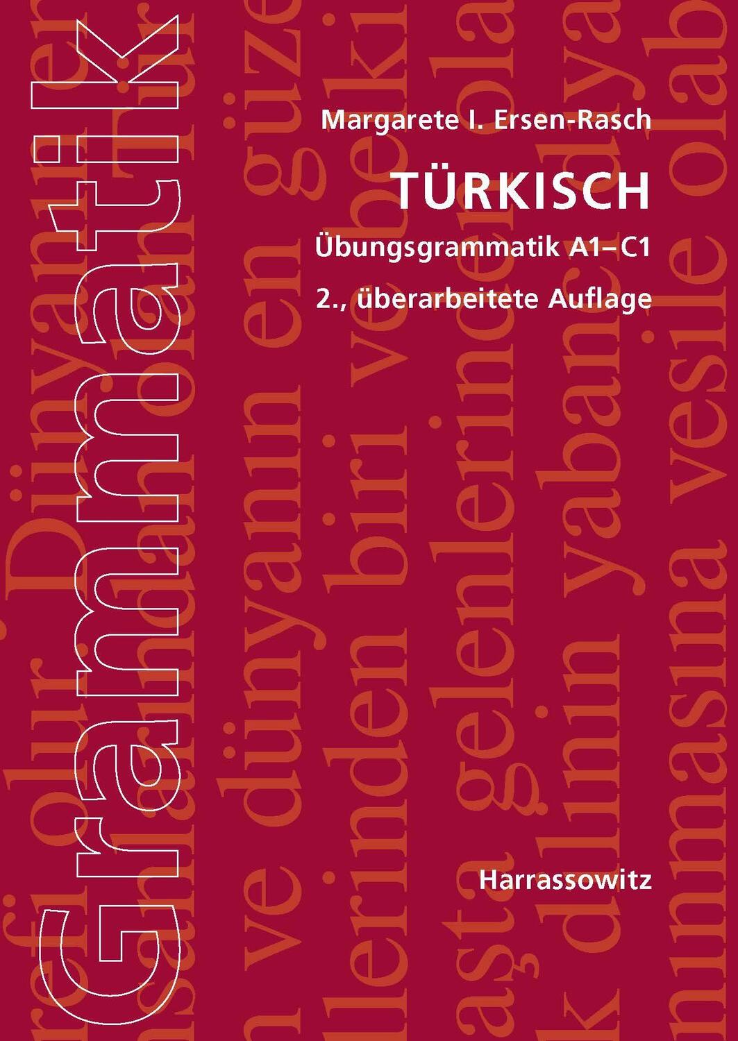 Cover: 9783447068260 | Türkisch Übungsgrammatik A1-C1 | Margarete I. Ersen-Rasch | Buch
