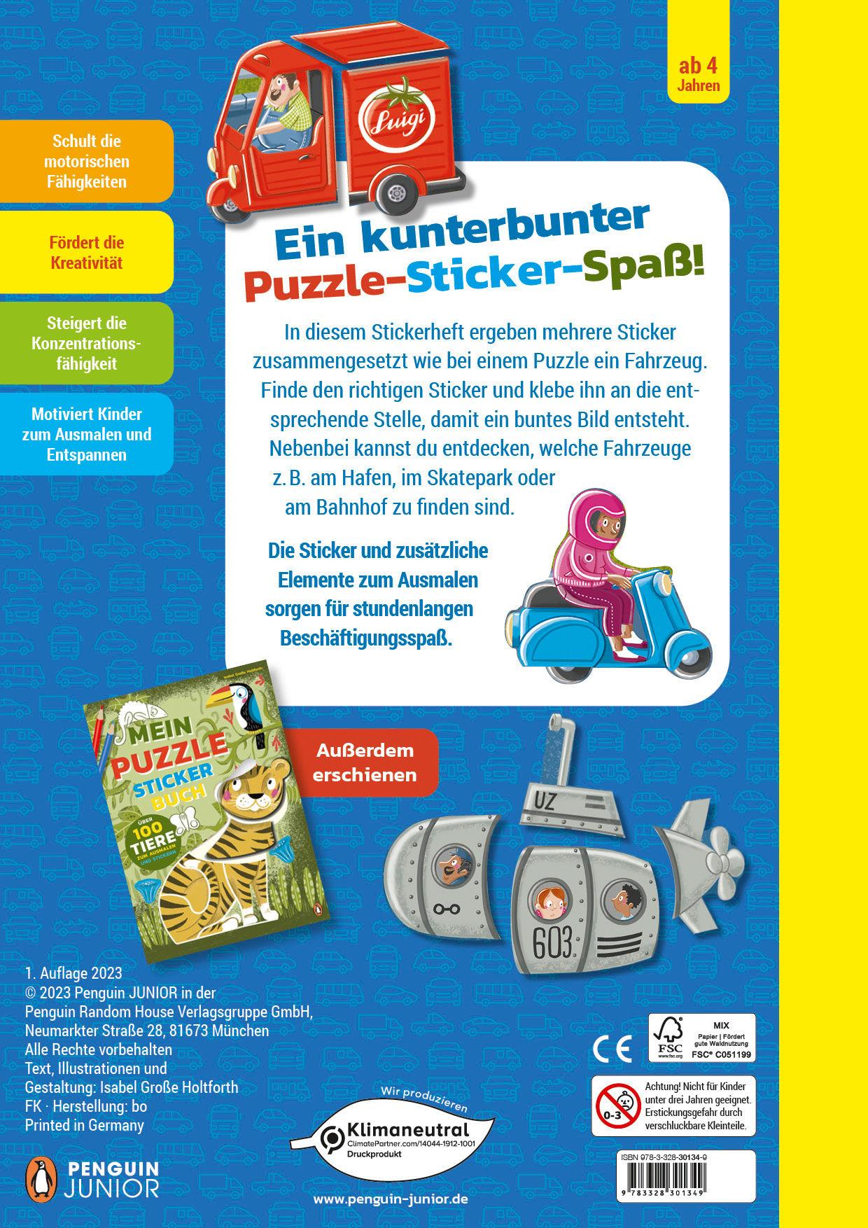 Bild: 9783328301349 | Mein bunter Puzzle-Sticker-Spaß - Fahrzeuge | Isabel Große Holtforth