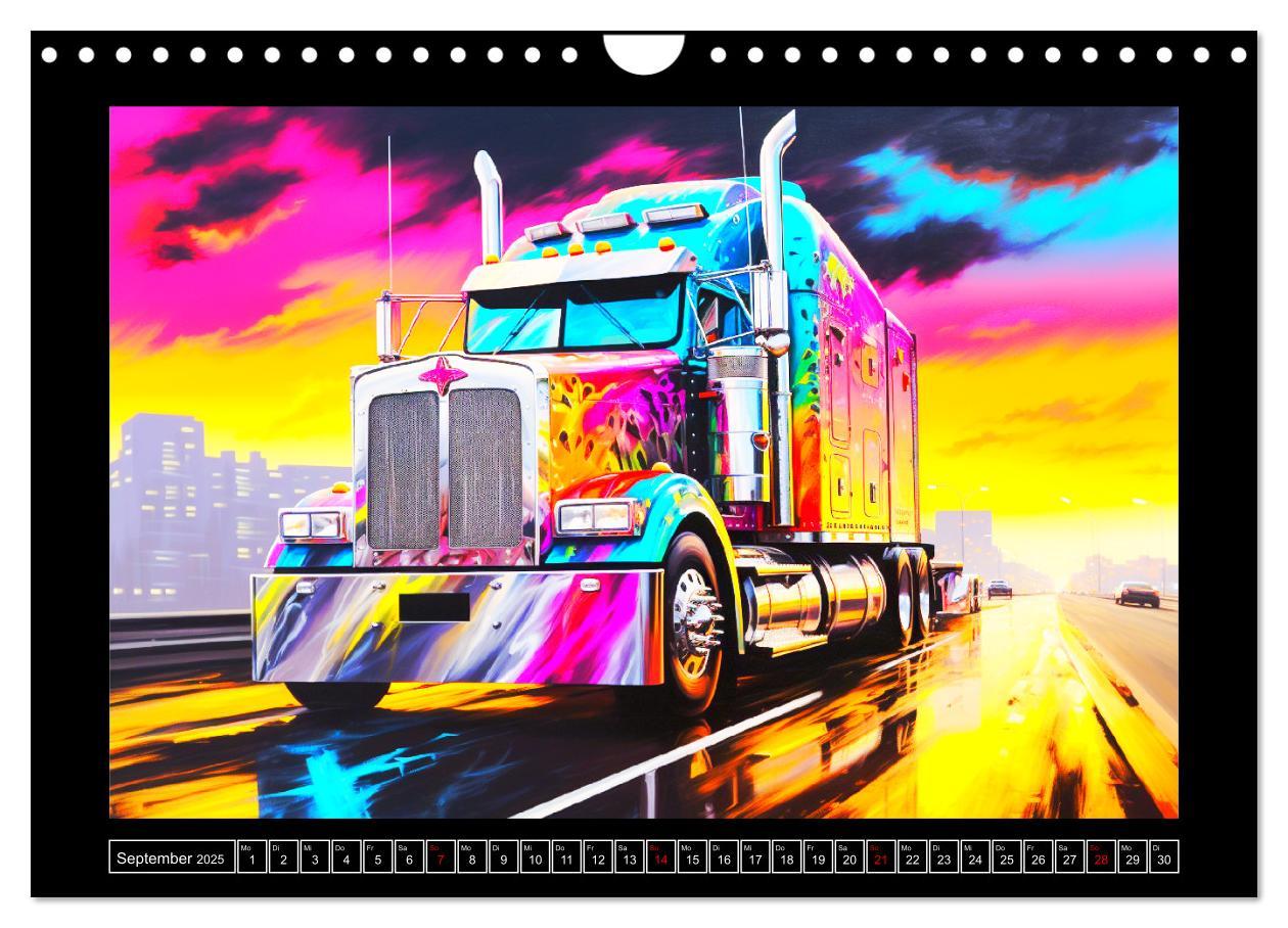 Bild: 9783383857324 | Langhauber Paintings. Trucks in lebendigen Farben (Wandkalender...