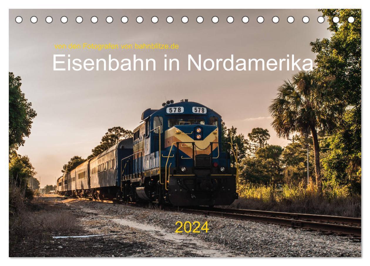 Cover: 9783383194993 | Eisenbahn in Nordamerika (Tischkalender 2024 DIN A5 quer), CALVENDO...