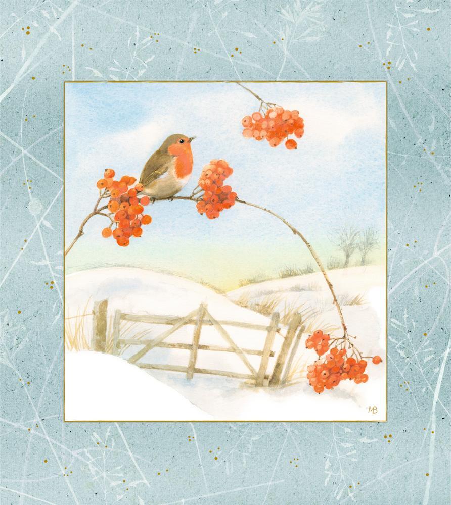 Cover: 4050003725529 | Wandkalender Wintermorgen mit Rotkehlchen | Kalender | 1 S. | Deutsch