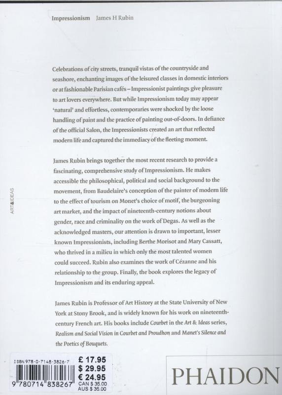 Rückseite: 9780714838267 | Impressionism | James Rubin | Taschenbuch | Paperback | Englisch