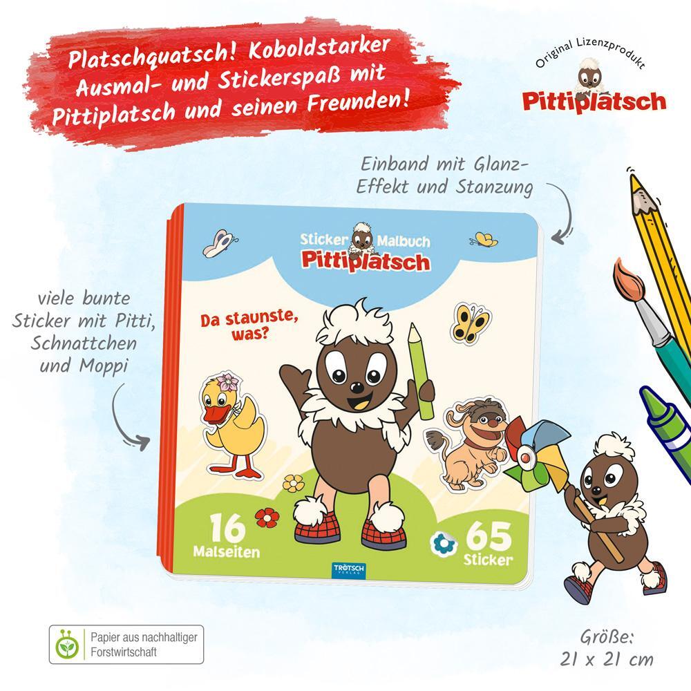 Bild: 9783965526303 | Trötsch Unser Sandmännchen Malbuch Stickermalbuch Pittiplatsch | Buch