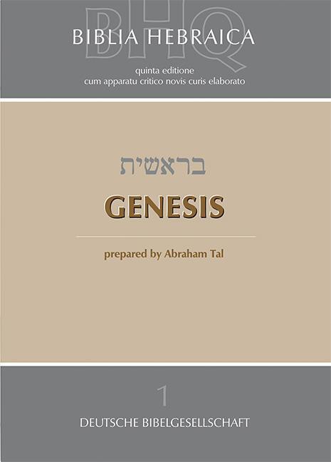 Cover: 9783438052612 | Biblia Hebraica Quinta (BHQ). Genesis | Band 1 | Abraham Tal | Buch
